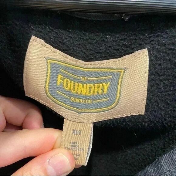 The foundry fleece 1/4 zip pullover sweatshirt mens XL tall black - Picture 6 of 7